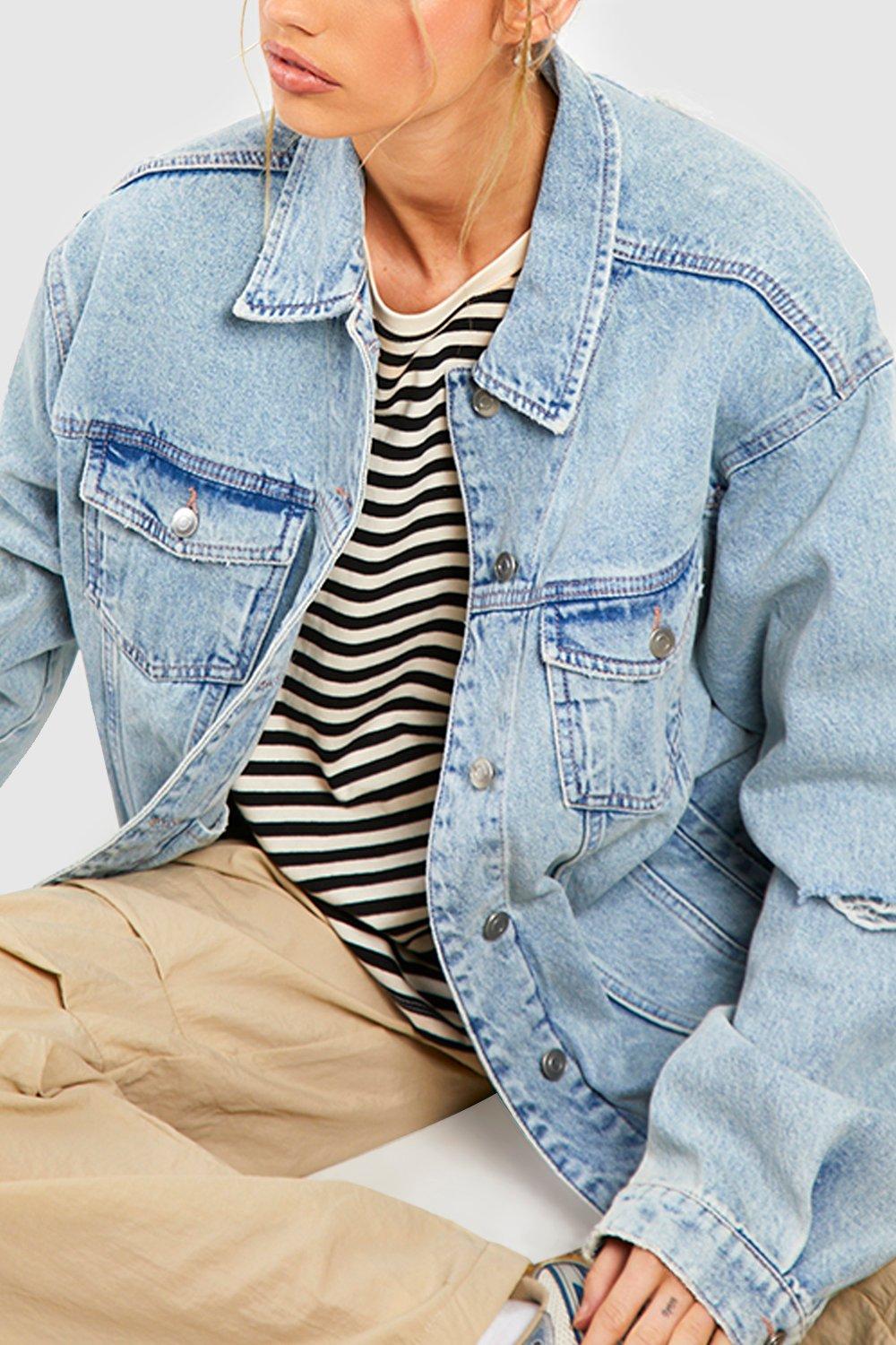 Boyfriend denim jacket sale